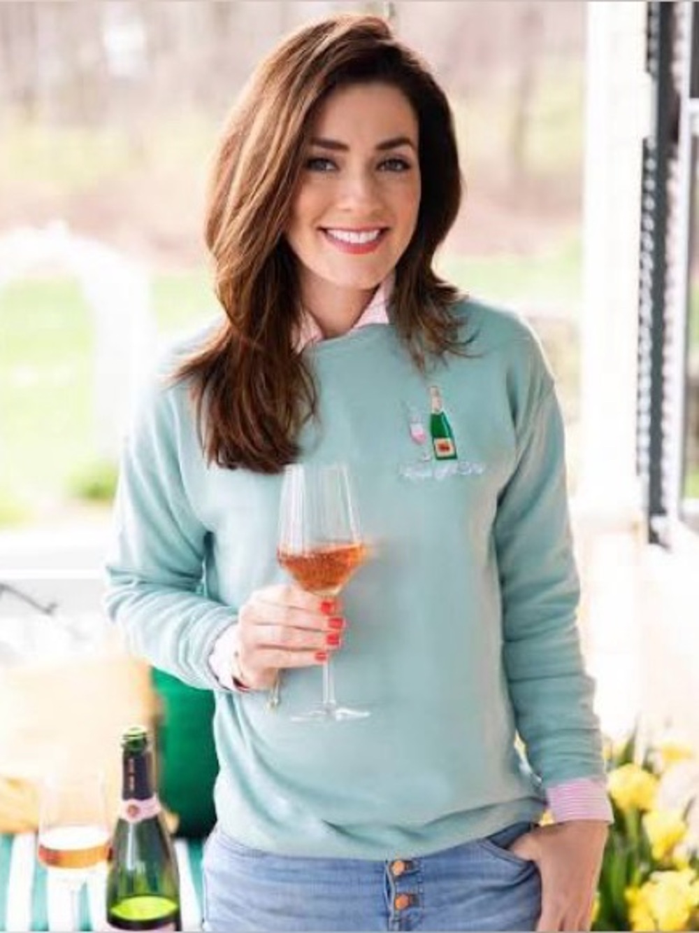 Kiel James Patrick Rosé All Day Crewneck Pullover